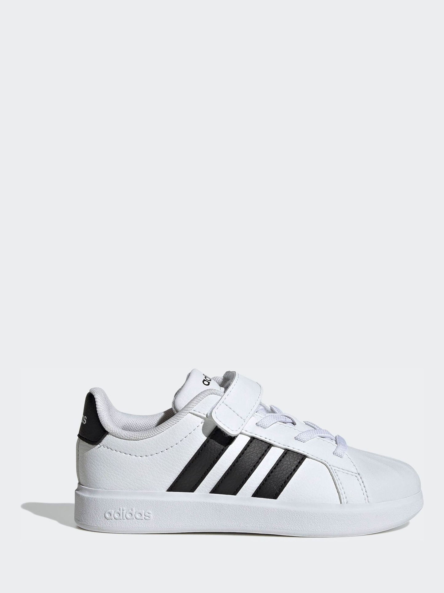 adidas White Street Talk Elastic Lace Kids Trainers image 1