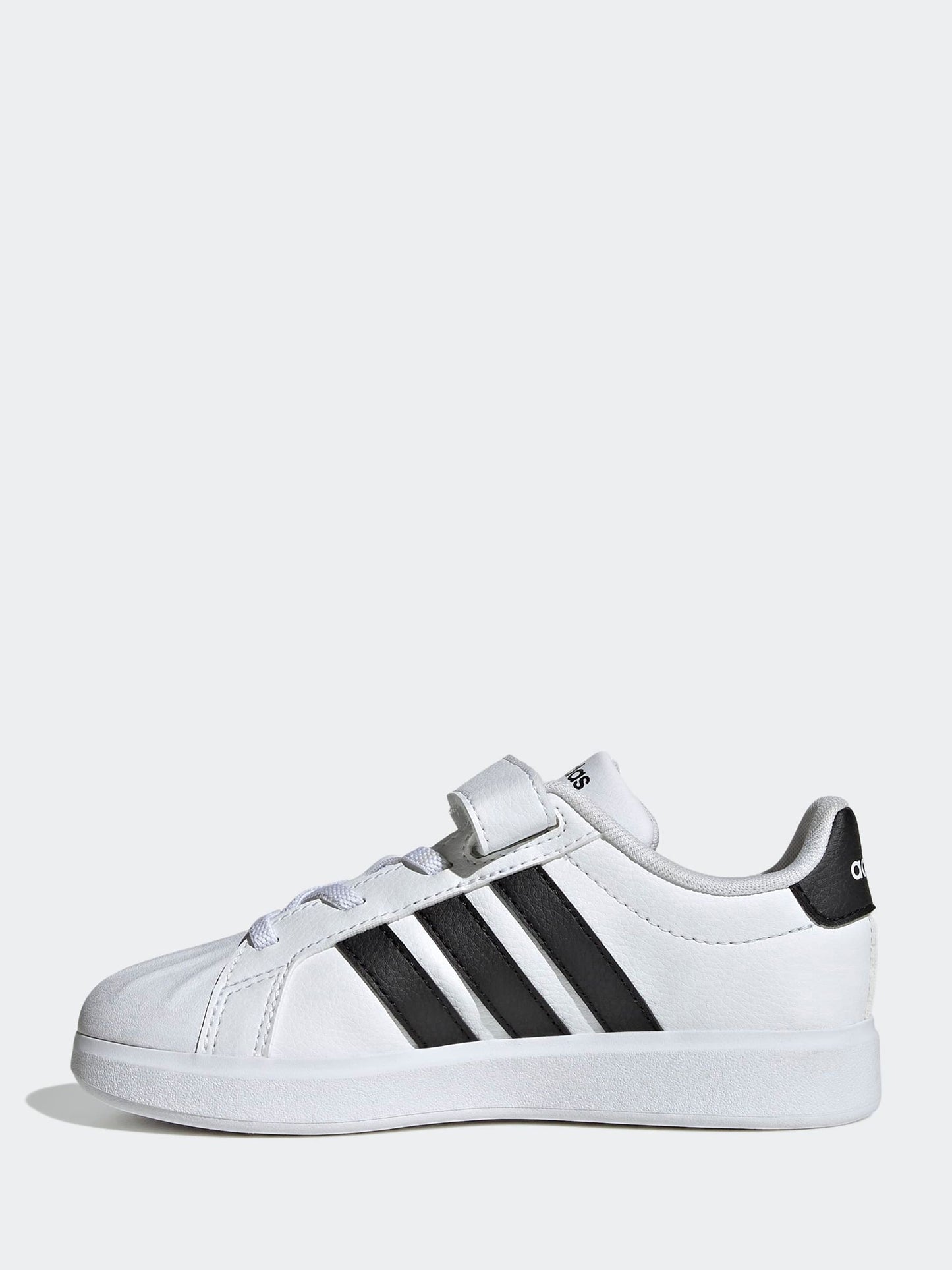 adidas White Street Talk Elastic Lace Kids Trainers image 2