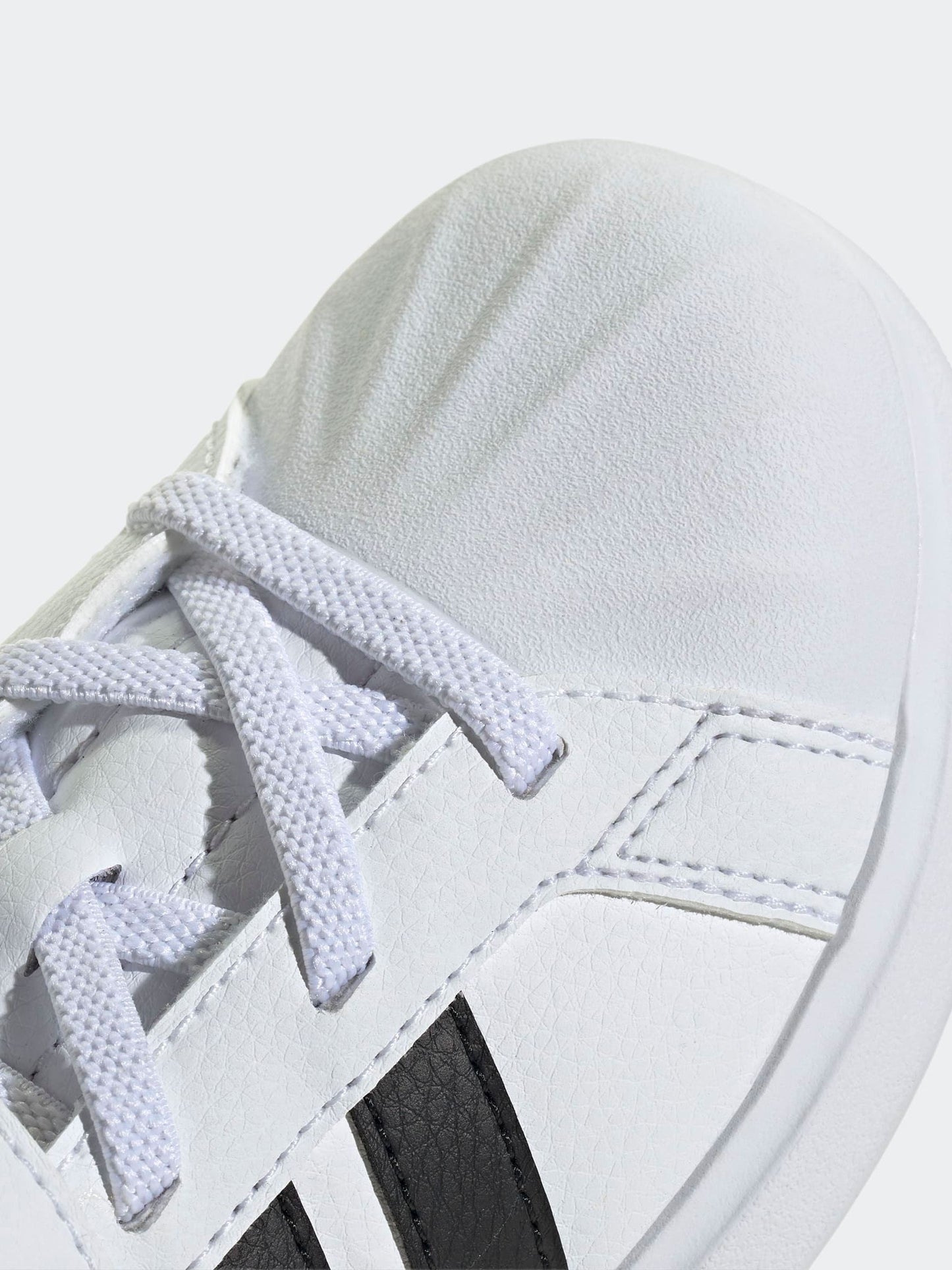 adidas White Street Talk Elastic Lace Kids Trainers image 8