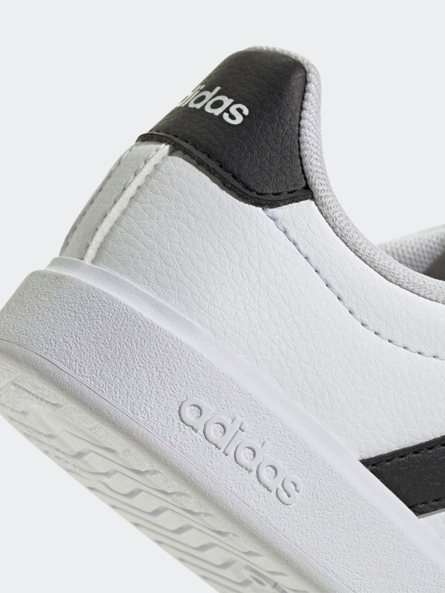 adidas White Street Talk Elastic Lace Kids Trainers image 9