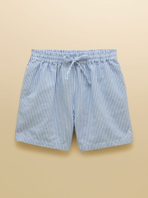 Joules Girls' Amara Blue & White Woven Shorts image 1