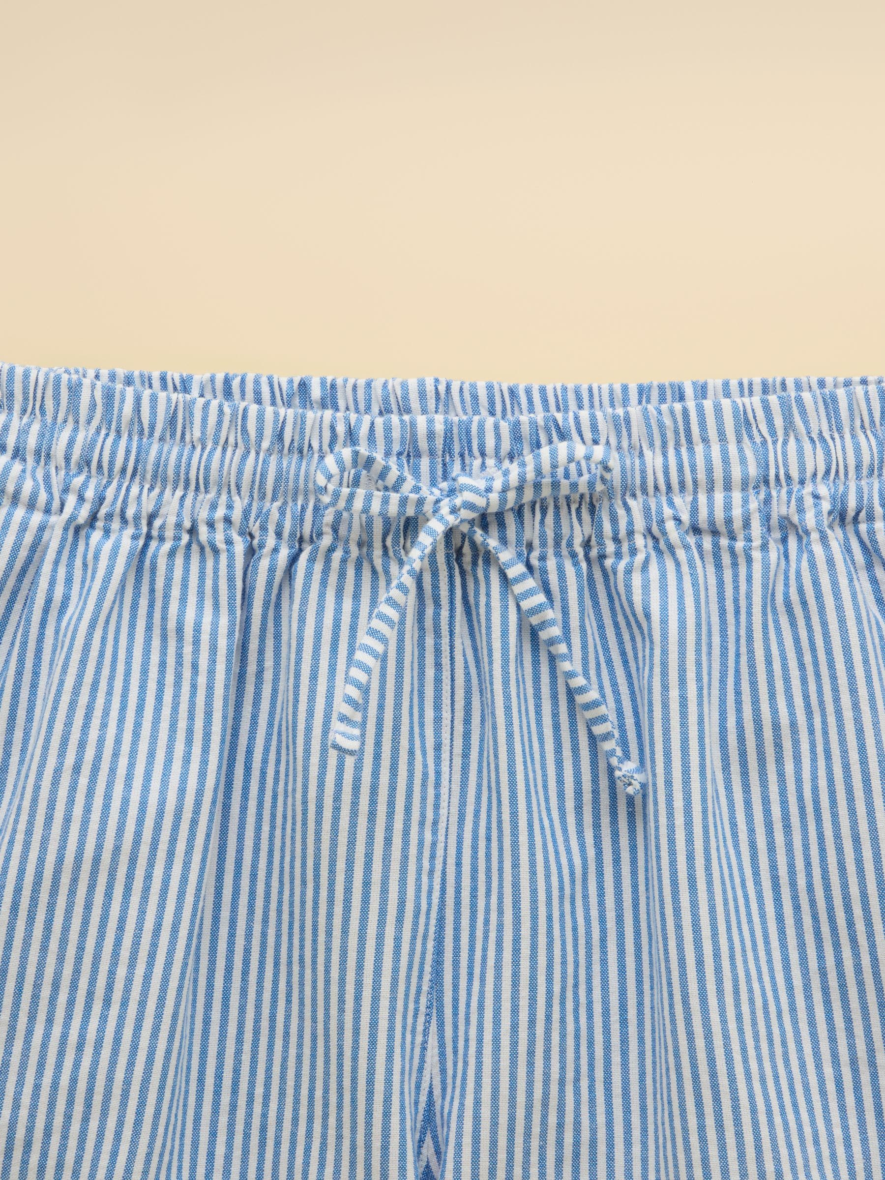 Joules Girls' Amara Blue & White Woven Shorts image 3