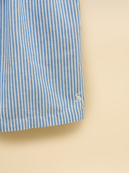 Joules Girls' Amara Blue & White Woven Shorts image 4