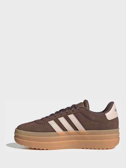 adidas Brown VL Court Bold Lace Junior Trainers image 2