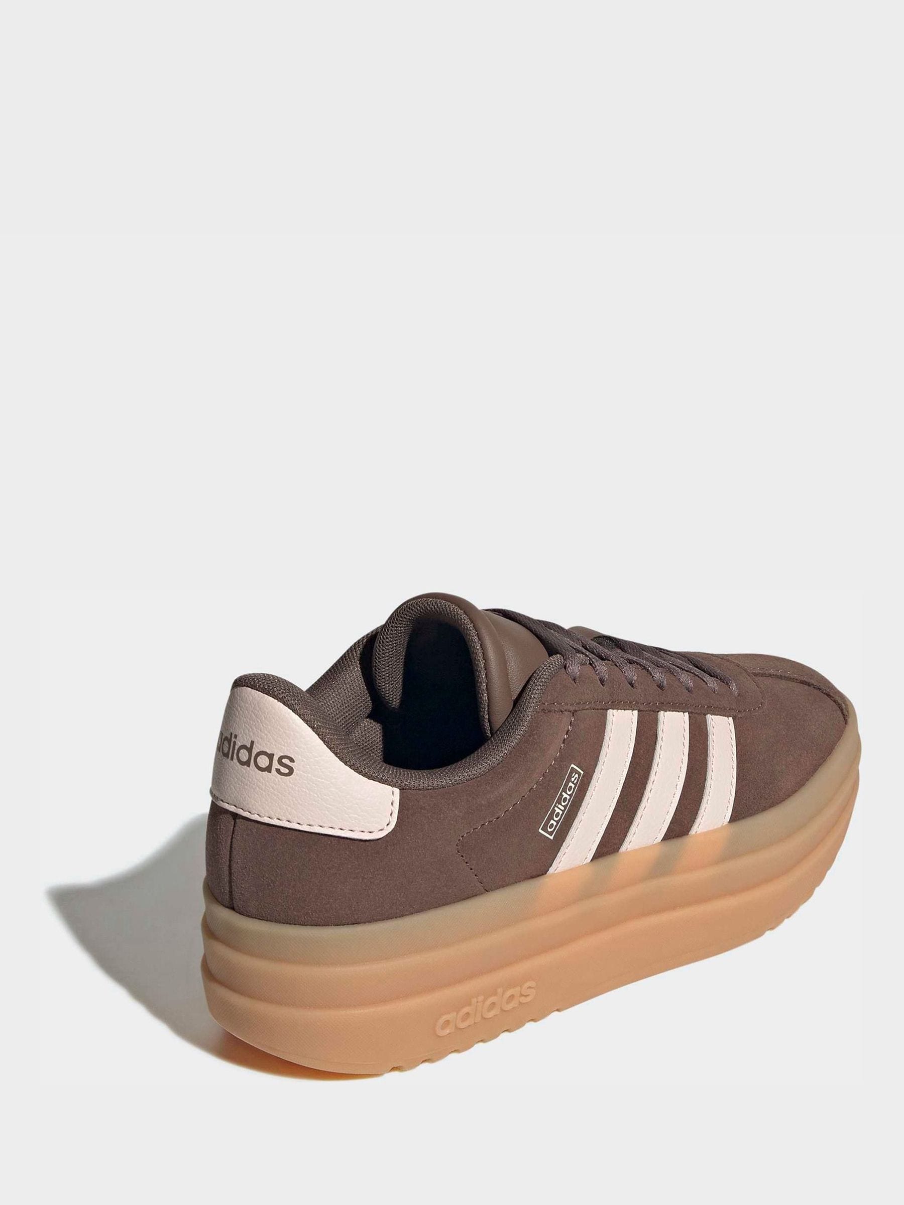 adidas Brown VL Court Bold Lace Junior Trainers image 4