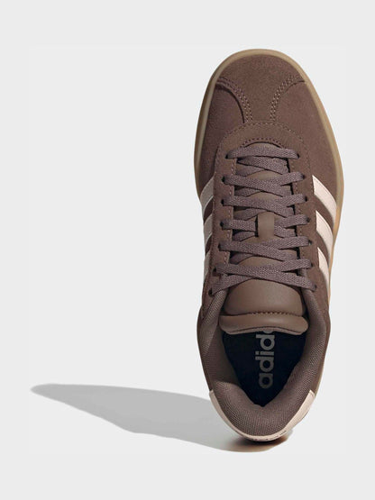 adidas Brown VL Court Bold Lace Junior Trainers image 6