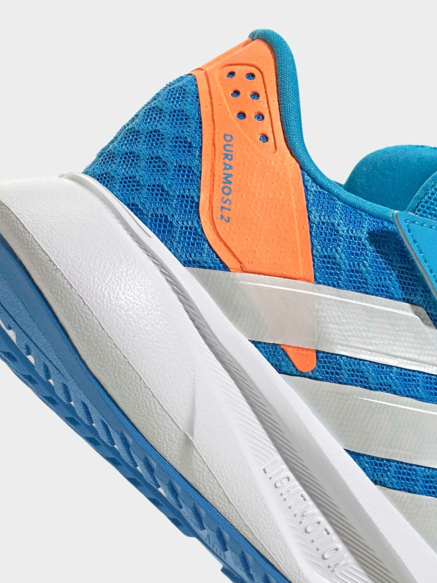 adidas Blue Duramo SL2 Elastic Lace Kids Trainers image 10