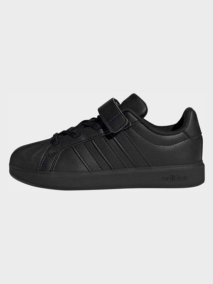 adidas Black Street Talk Elastic Lace Kids Trainers image 10