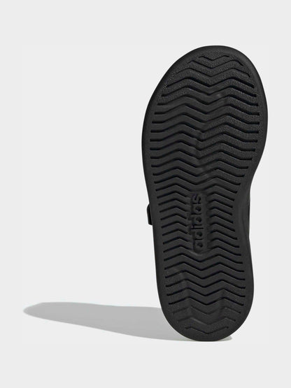 adidas Black Street Talk Elastic Lace Kids Trainers image 4