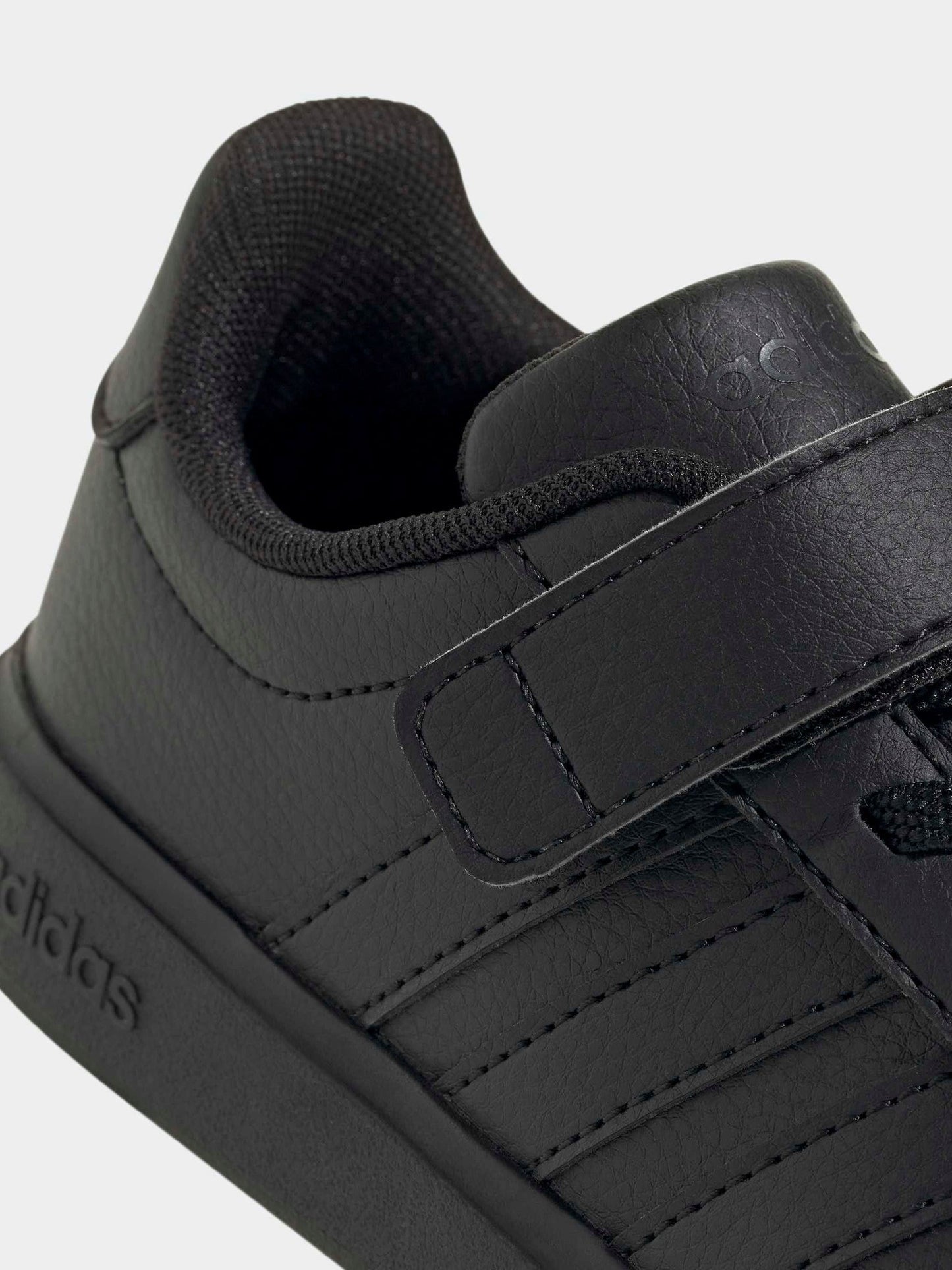 adidas Black Street Talk Elastic Lace Kids Trainers image 7