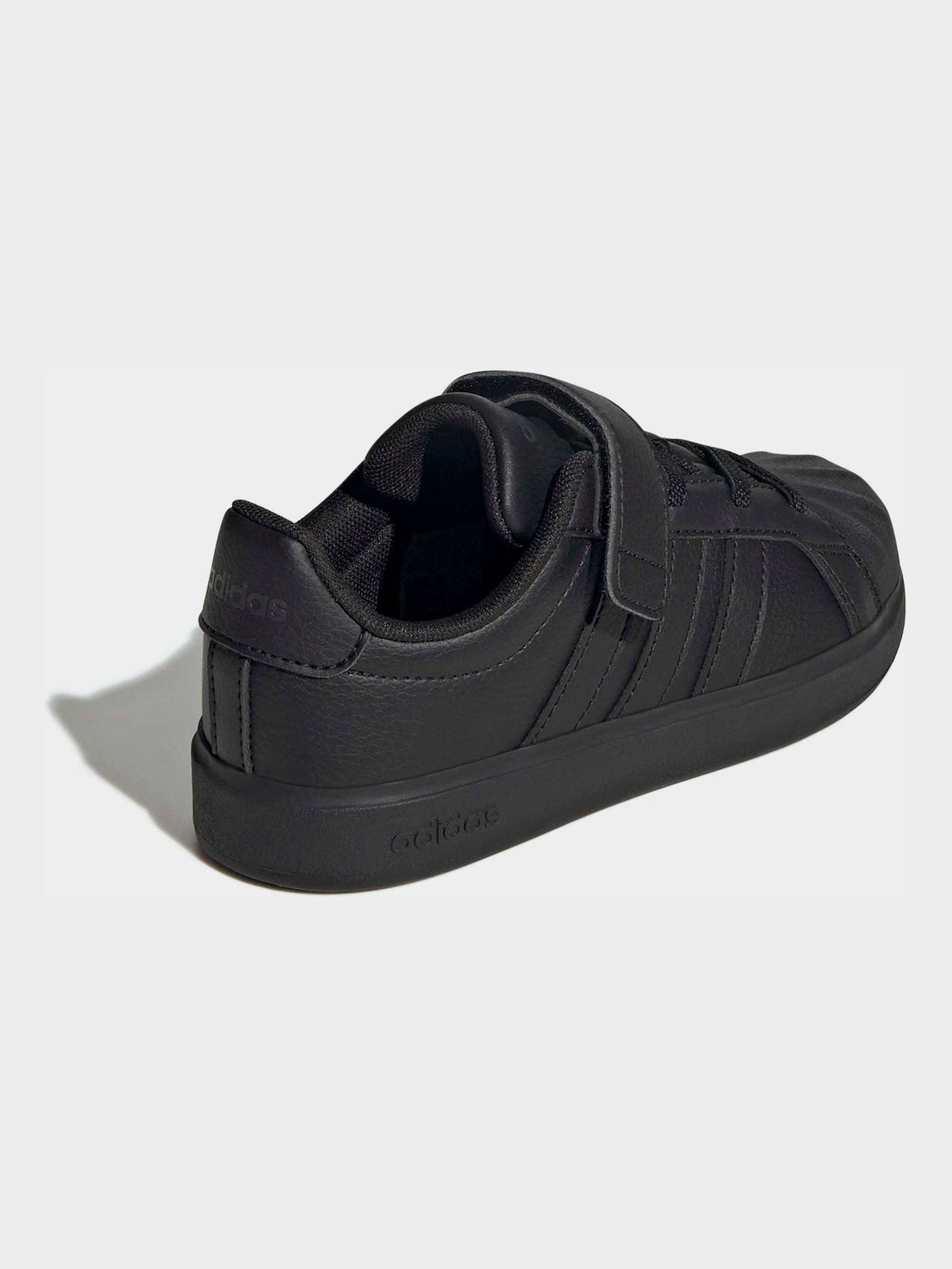 adidas Black Street Talk Elastic Lace Kids Trainers image 9