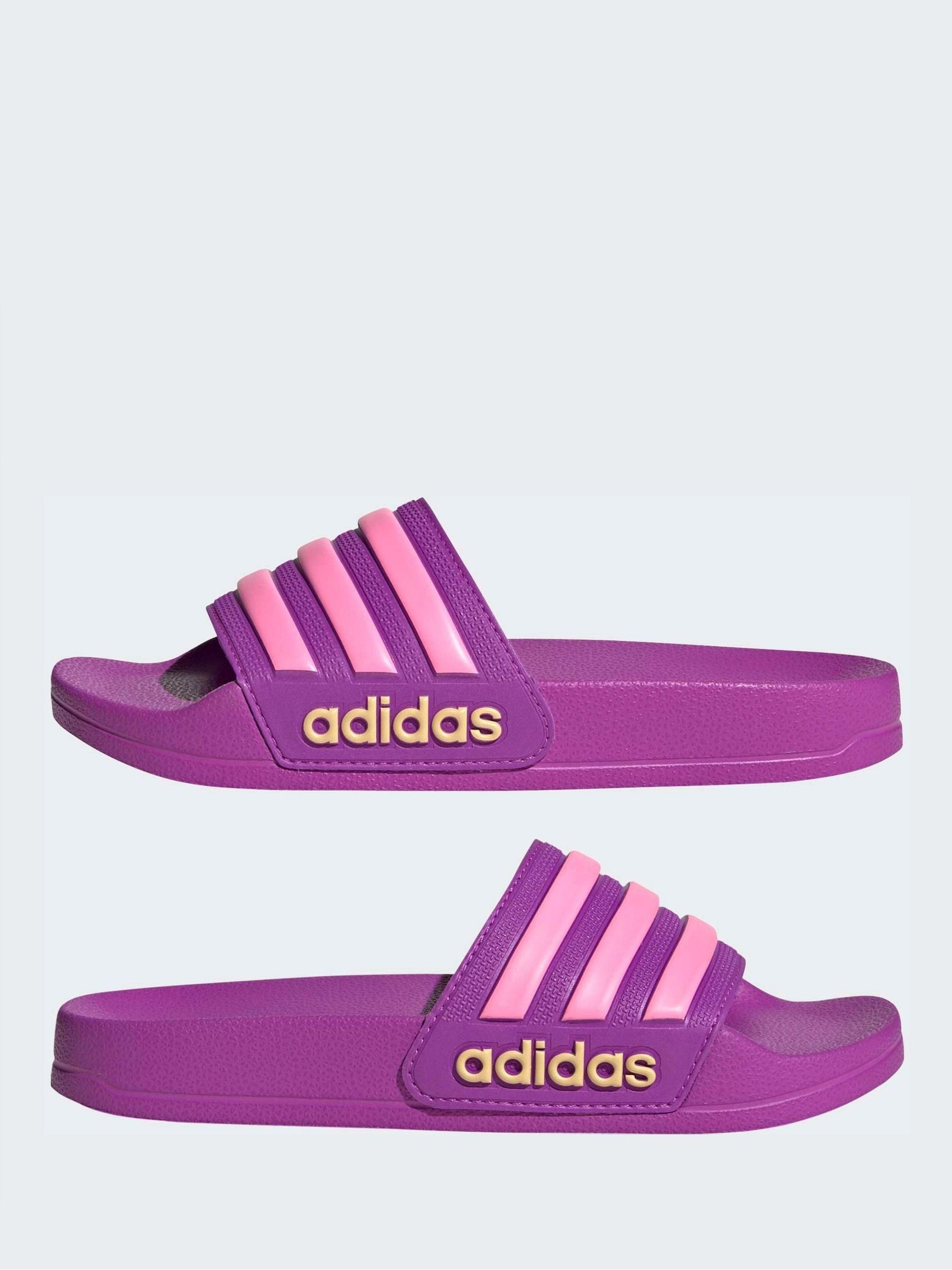 adidas Purple Adilette Kids Swim Sandals image 6