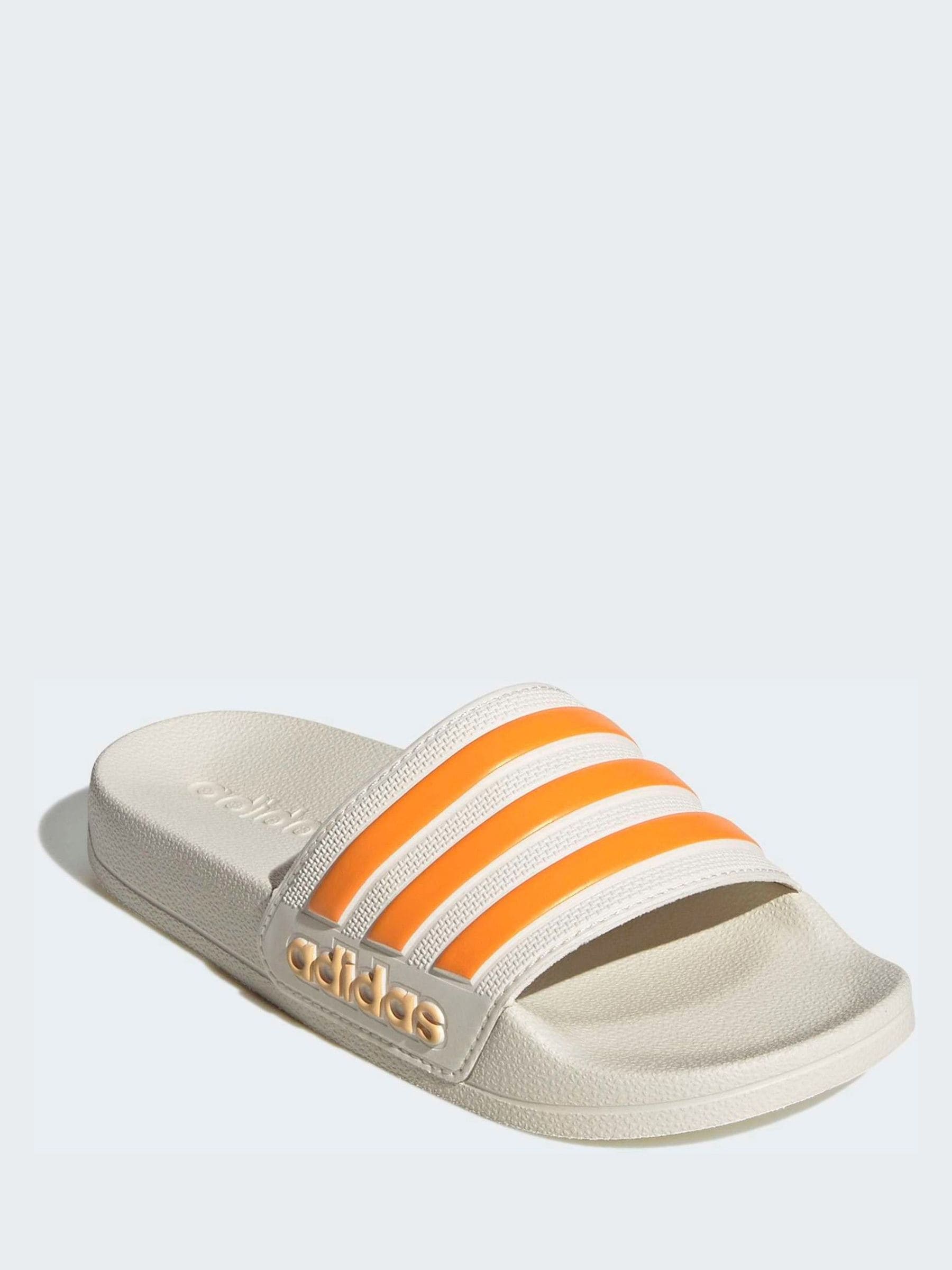 adidas White Adilette Kids Swim Sandals image 1