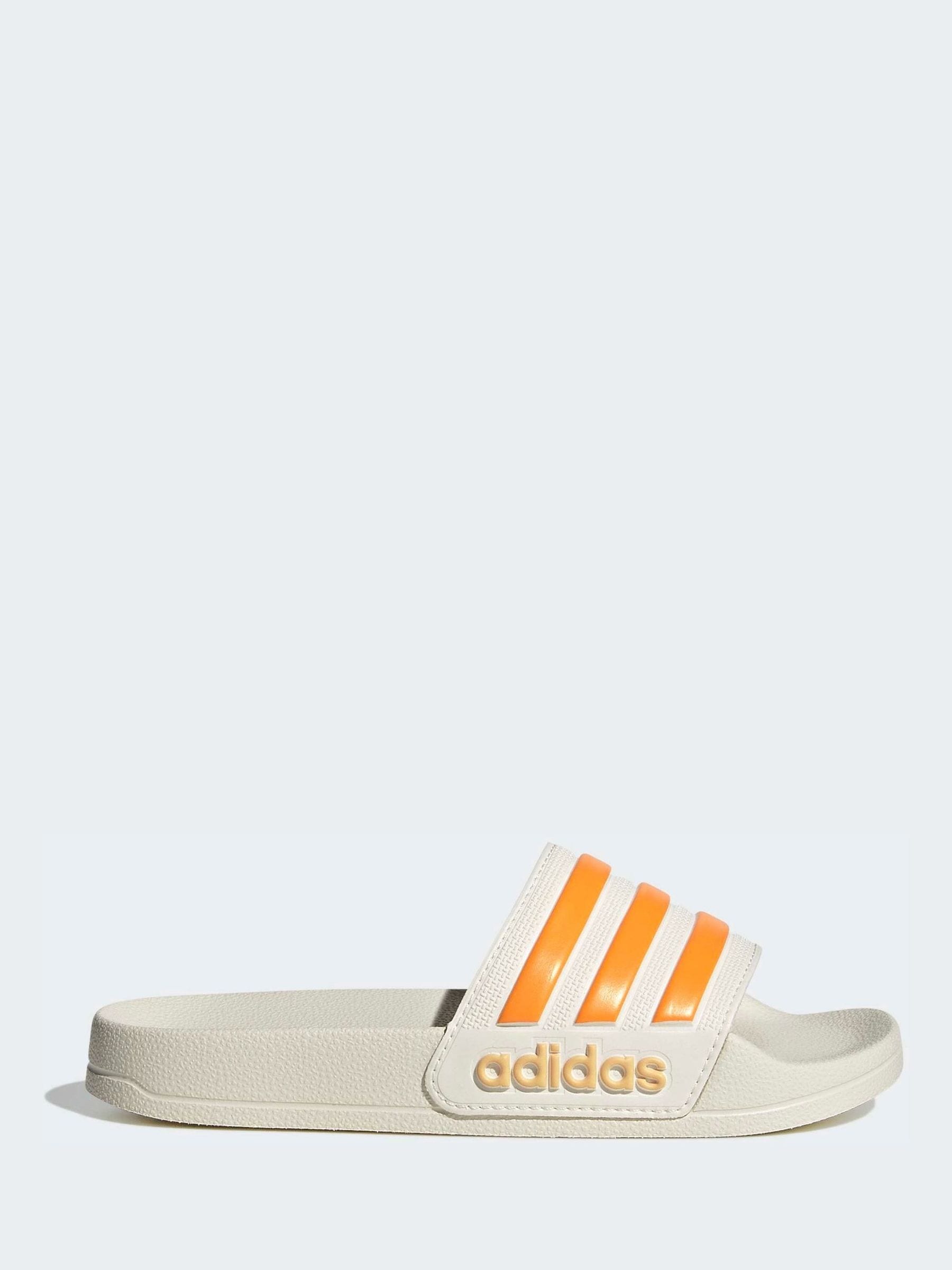 adidas White Adilette Kids Swim Sandals image 3