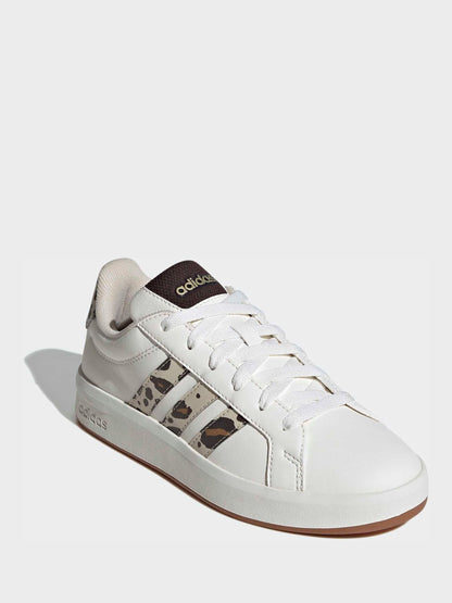 adidas White Grand Court 3.0 Junior Trainers image 3