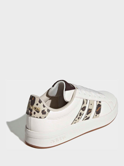adidas White Grand Court 3.0 Junior Trainers image 4
