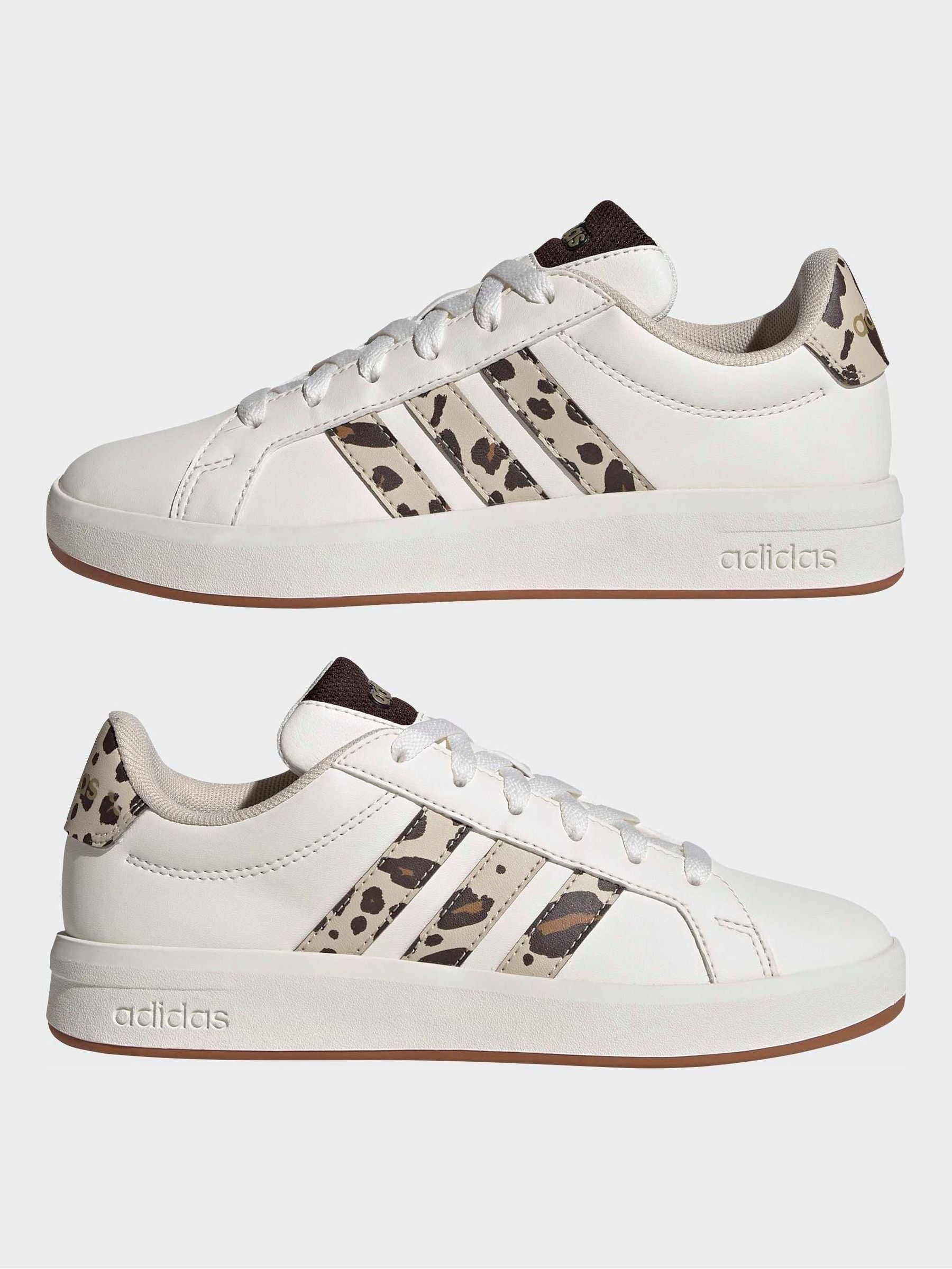 adidas White Grand Court 3.0 Junior Trainers image 5