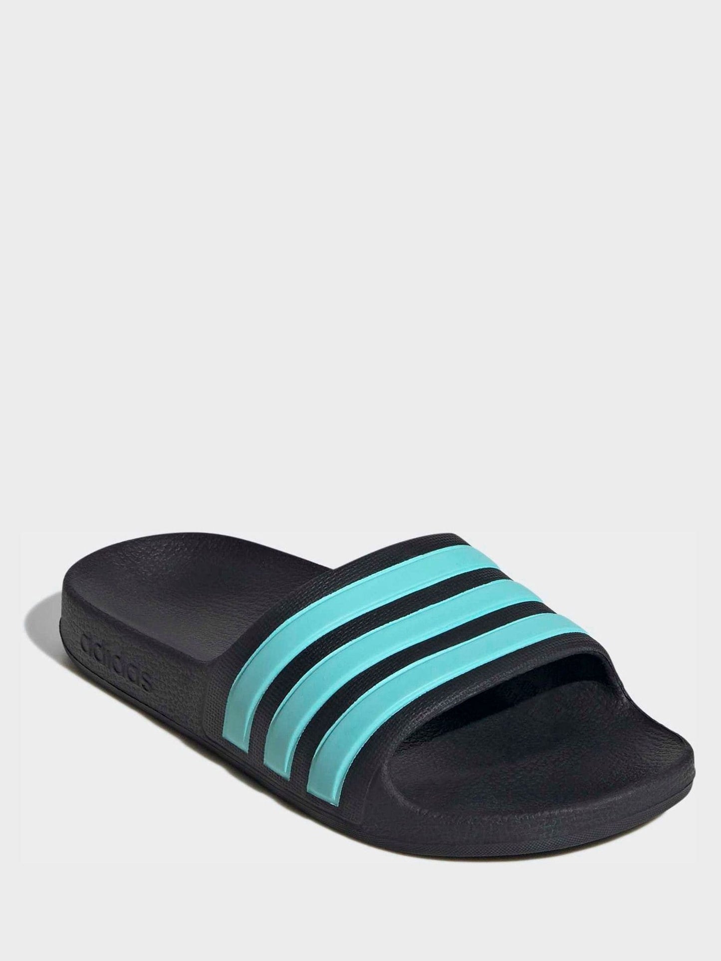 adidas Black/Blue Adilette Kids Swim Sandals image 1