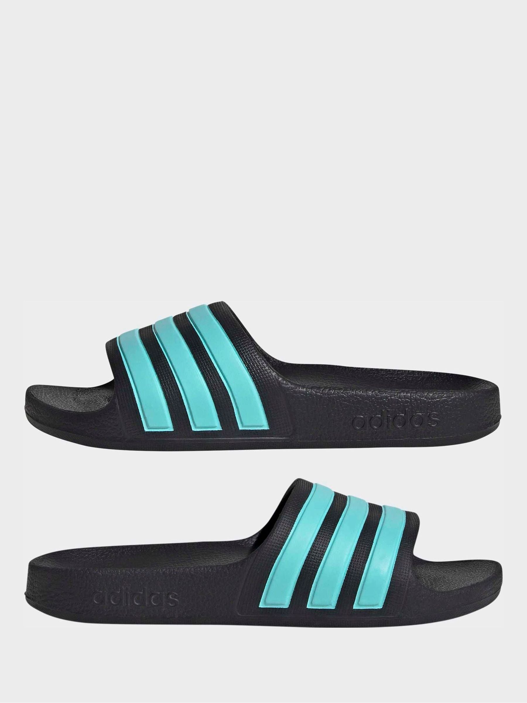 adidas Black/Blue Adilette Kids Swim Sandals image 6