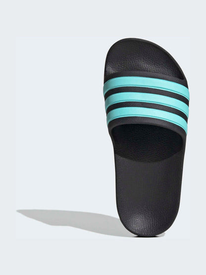 adidas Black/Blue Adilette Kids Swim Sandals image 7