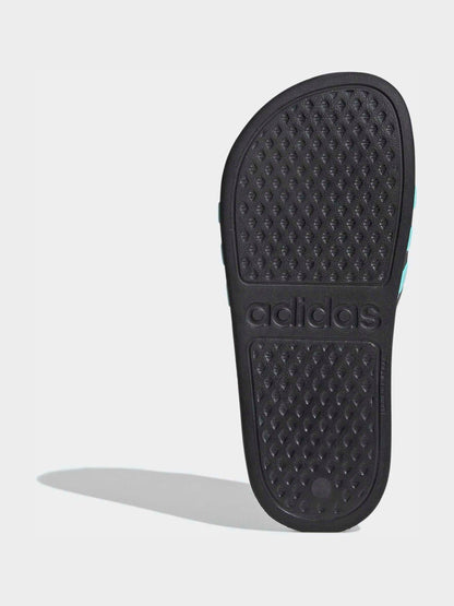 adidas Black/Blue Adilette Kids Swim Sandals image 8