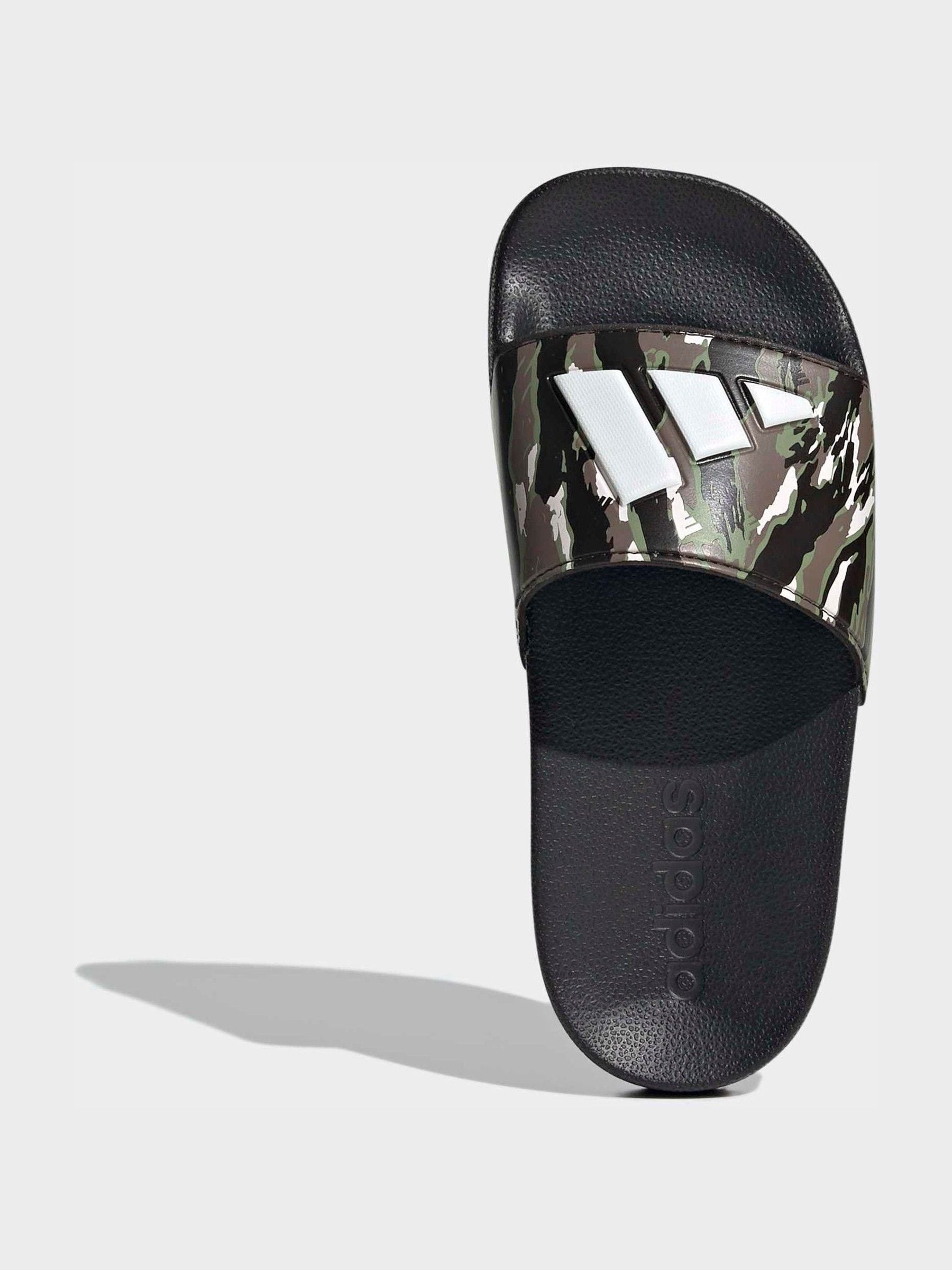 adidas Black Adilette Logo Kids Sandals image 7