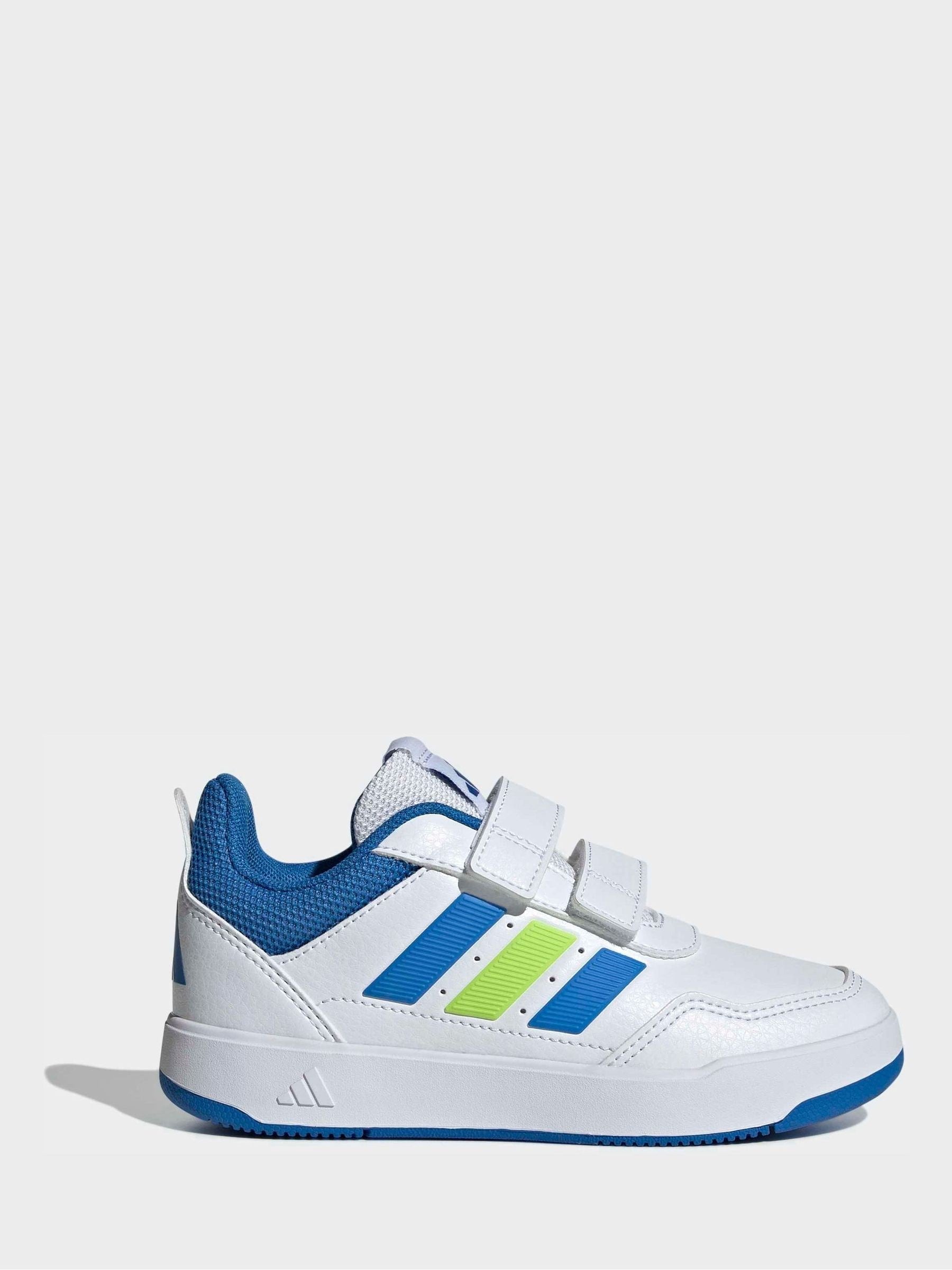 adidas White/Blue Hook and Loop Tensaur Sport 3.0 Junior Trainers image 1