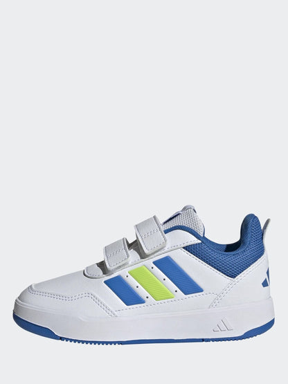 adidas White/Blue Hook and Loop Tensaur Sport 3.0 Junior Trainers image 10