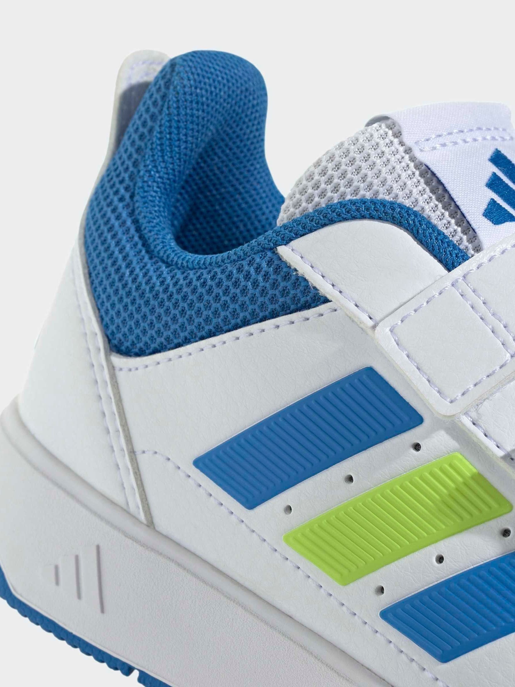 adidas White/Blue Hook and Loop Tensaur Sport 3.0 Junior Trainers image 7