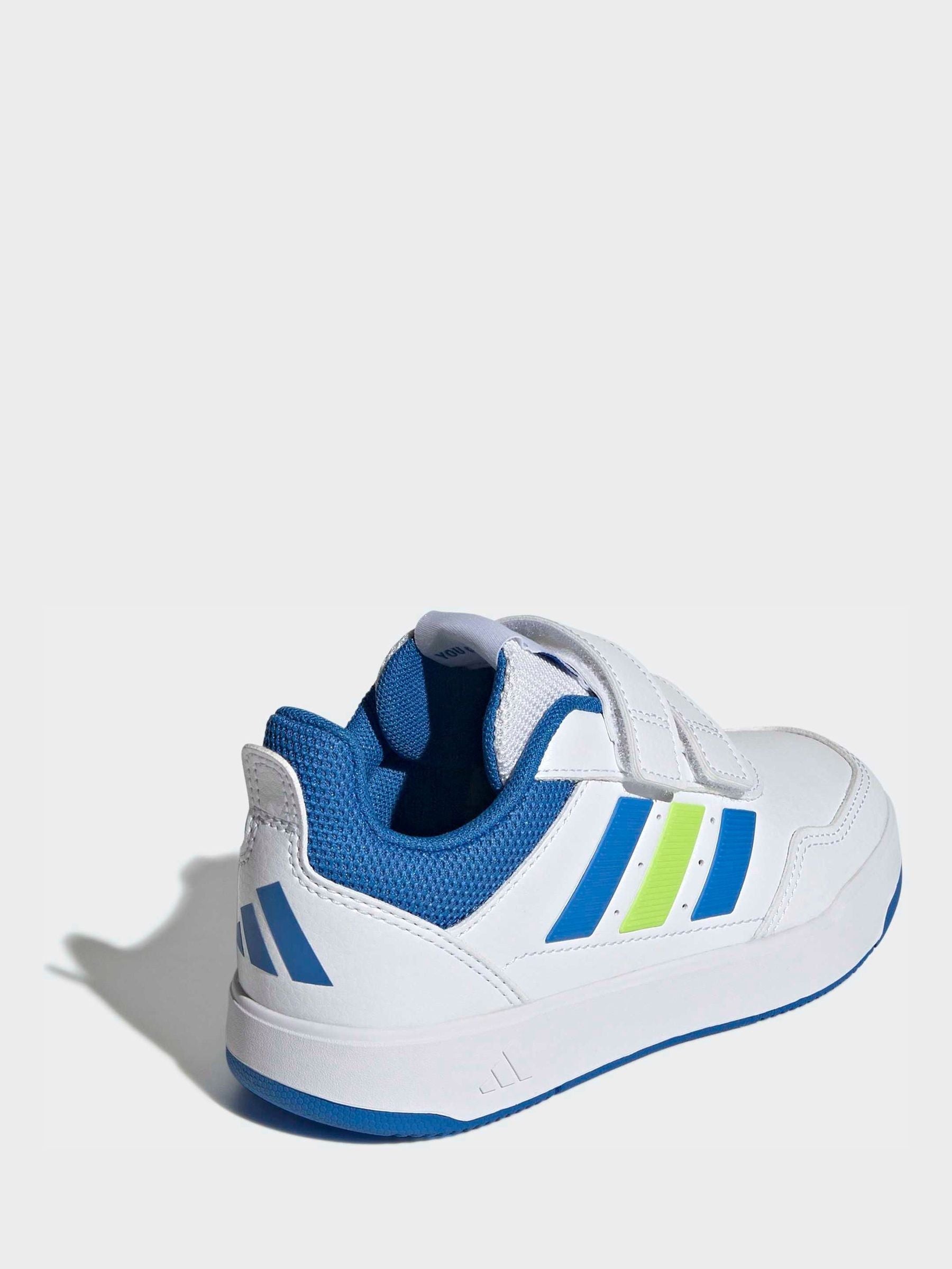 adidas White/Blue Hook and Loop Tensaur Sport 3.0 Junior Trainers image 9