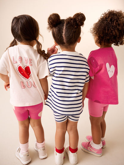 Red Hearts Cycle Shorts 3 Pack (3mths-7yrs) image 3