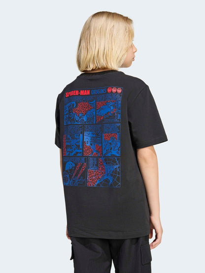 Dsiney Kidz - adidas Black Marvel Spider-Man Graphic T-Shirt image 1