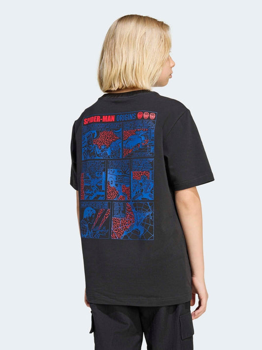 Dsiney Kidz - adidas Black Marvel Spider-Man Graphic T-Shirt image 1