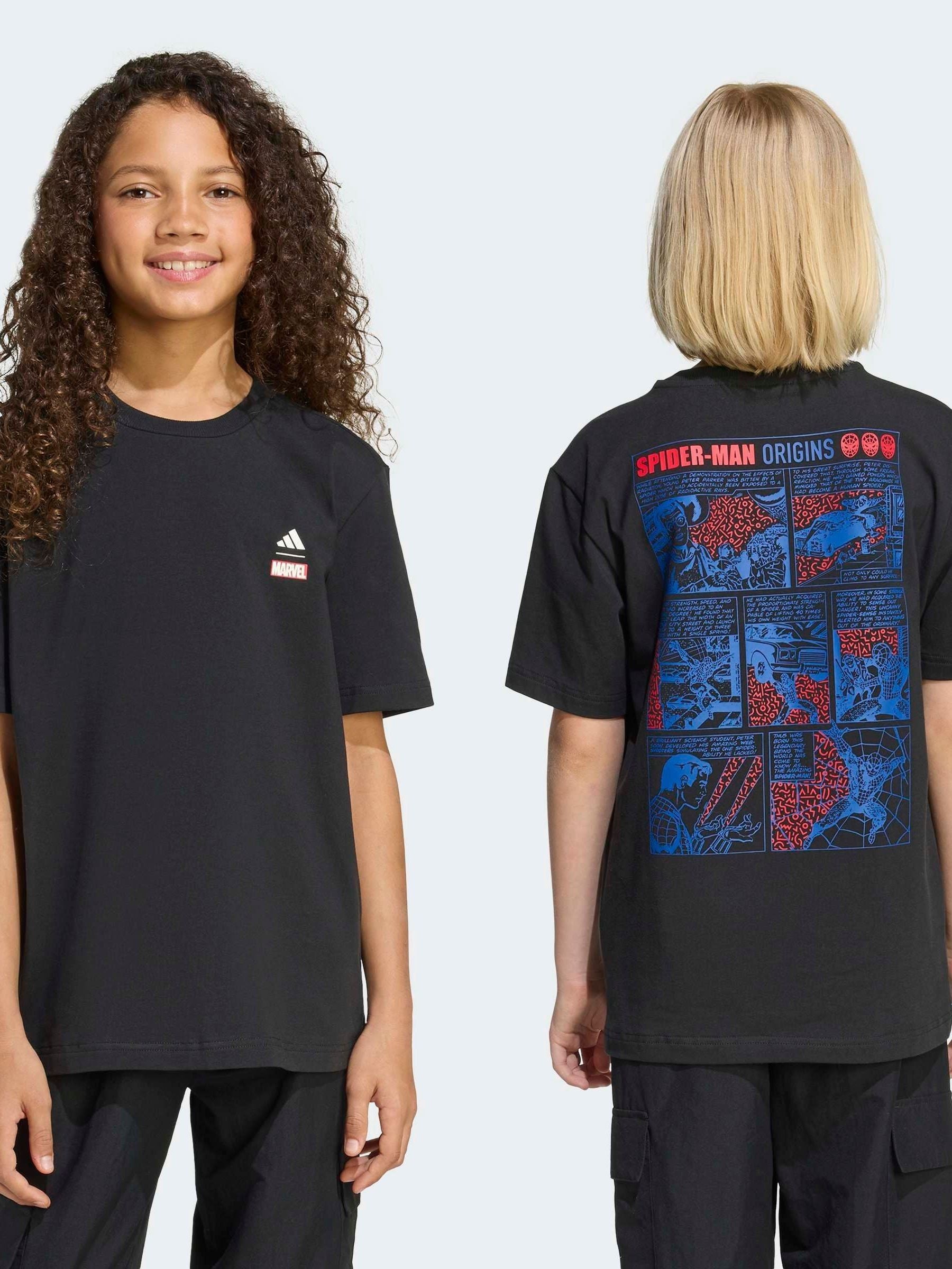 Dsiney Kidz - adidas Black Marvel Spider-Man Graphic T-Shirt image 3