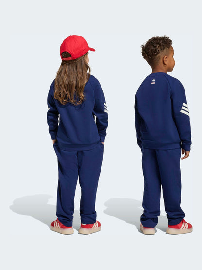 Dsiney Kidz - adidas Blue Marvel Spider-Man   Sweatshirt and Jogger Little Kids Set image 3