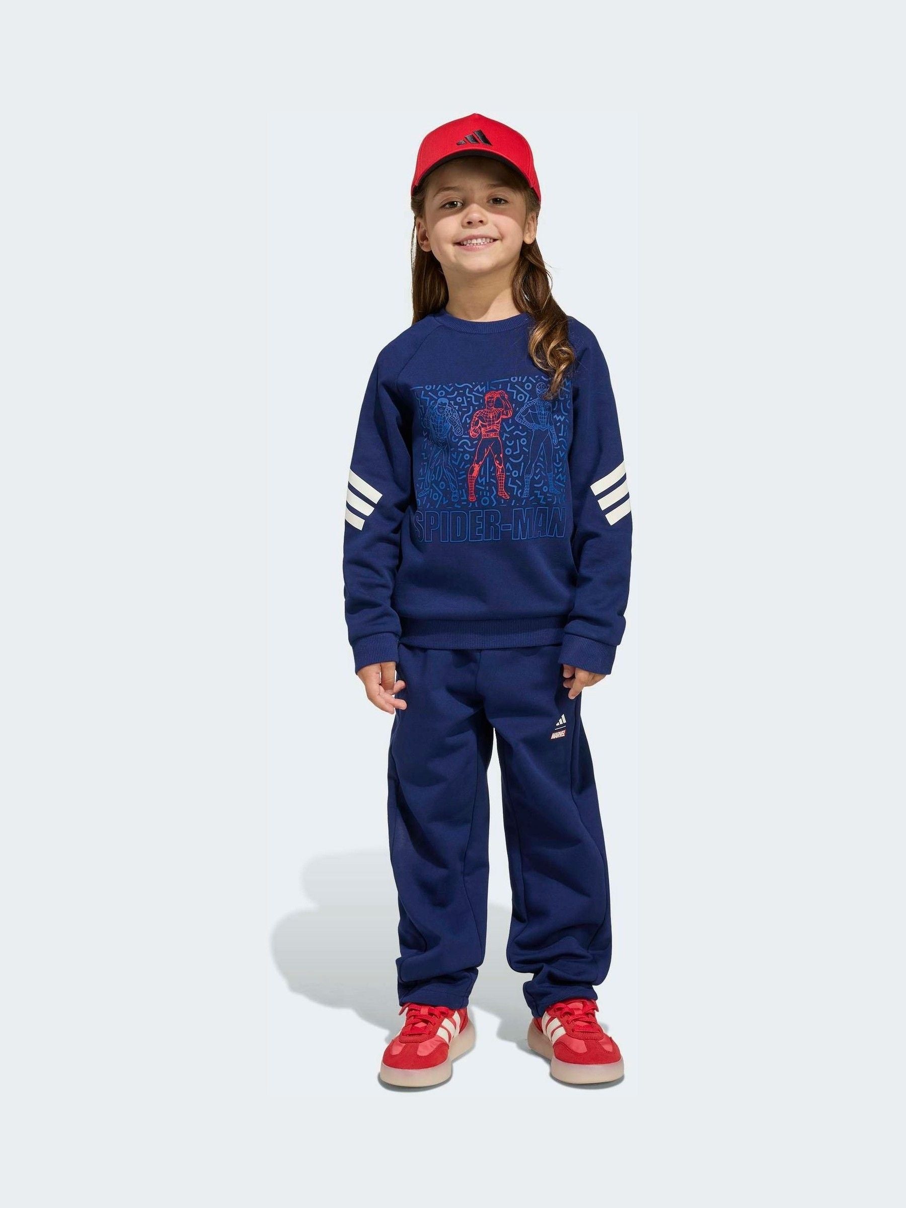 Dsiney Kidz - adidas Blue Marvel Spider-Man   Sweatshirt and Jogger Little Kids Set image 4