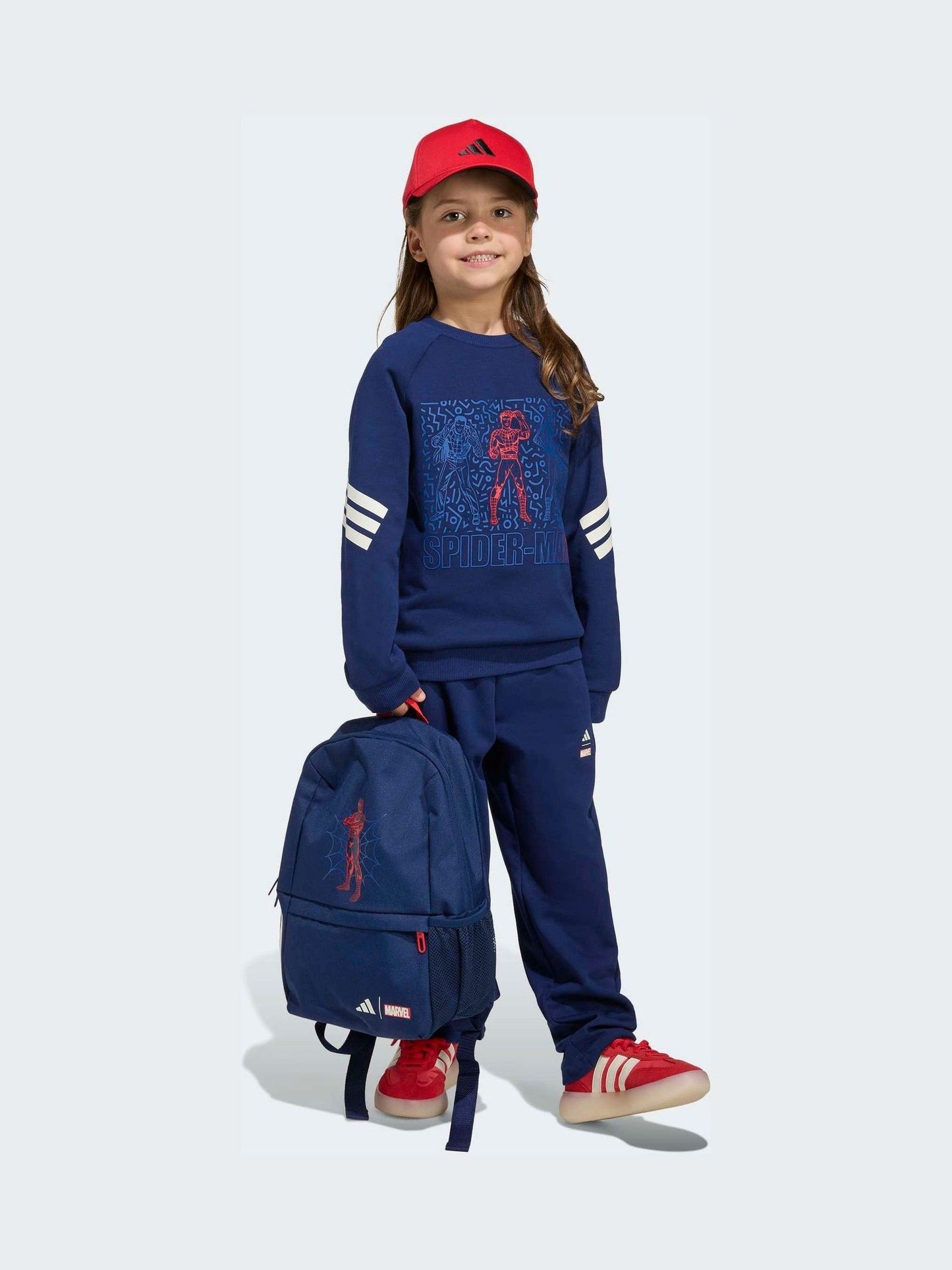 Dsiney Kidz - adidas Blue Marvel Spider-Man   Sweatshirt and Jogger Little Kids Set image 6
