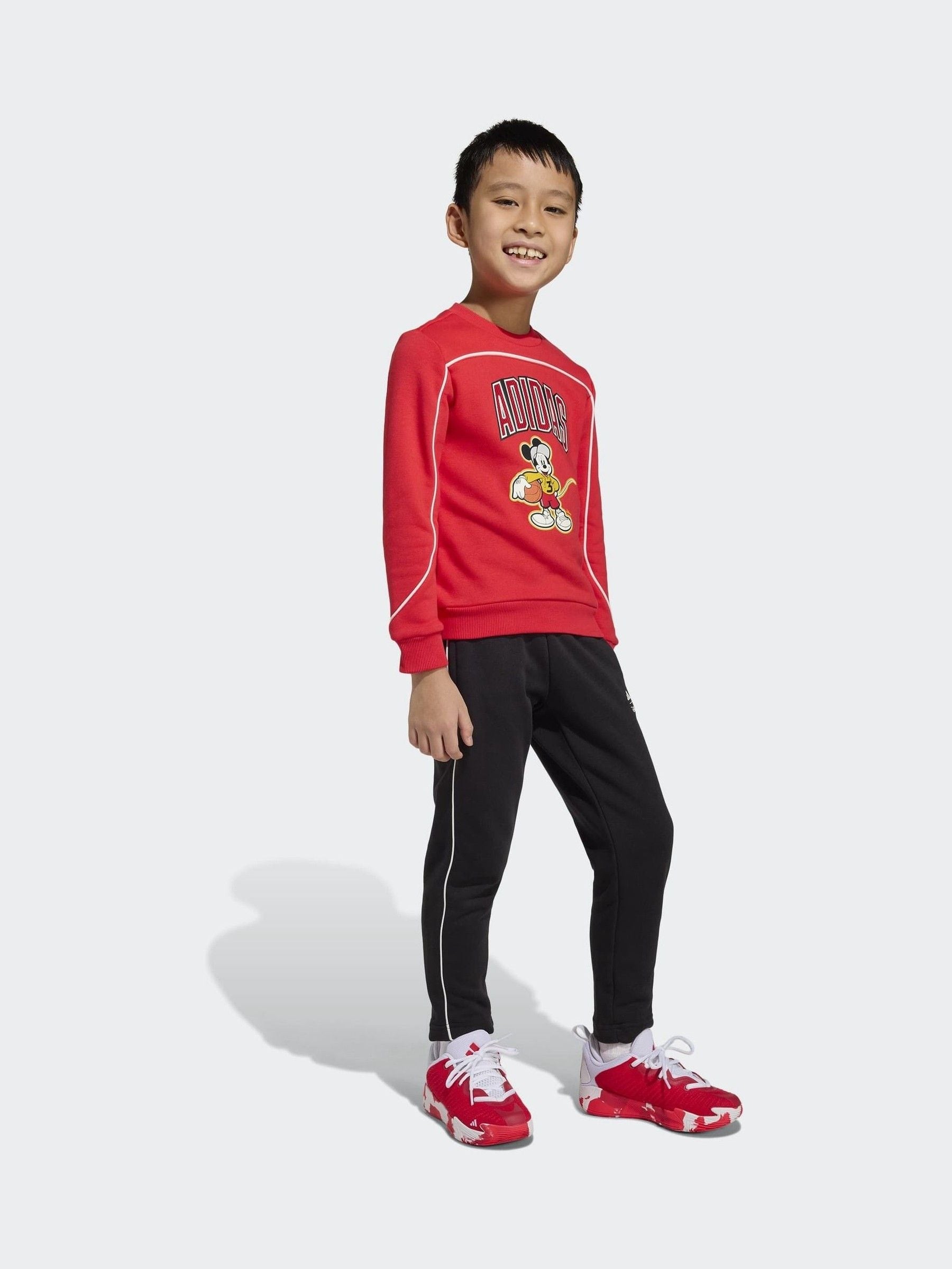 Dsiney Kidz - adidas Red Disney Mickey Mouse Little Kids Sweatshirt and Joggers Set image 3