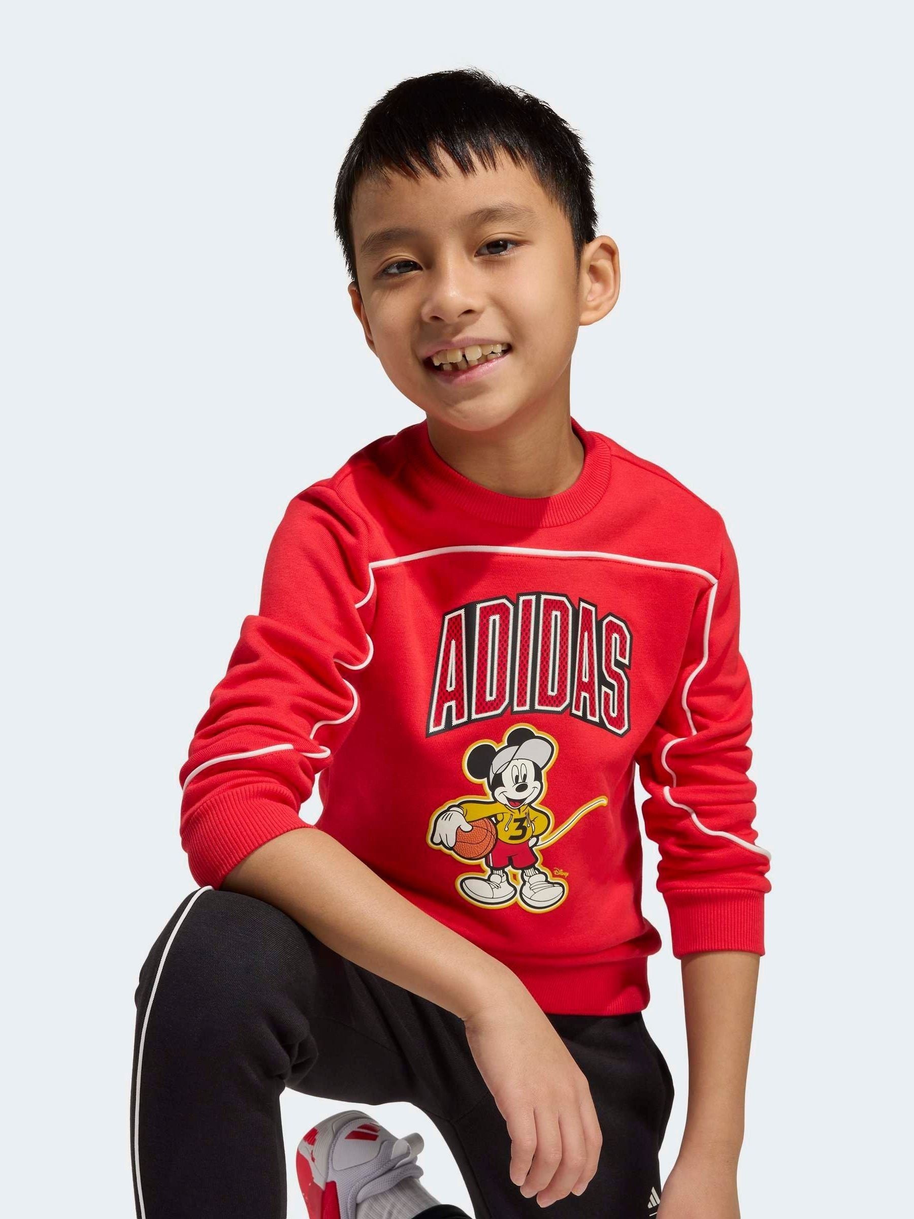 Dsiney Kidz - adidas Red Disney Mickey Mouse Little Kids Sweatshirt and Joggers Set image 5