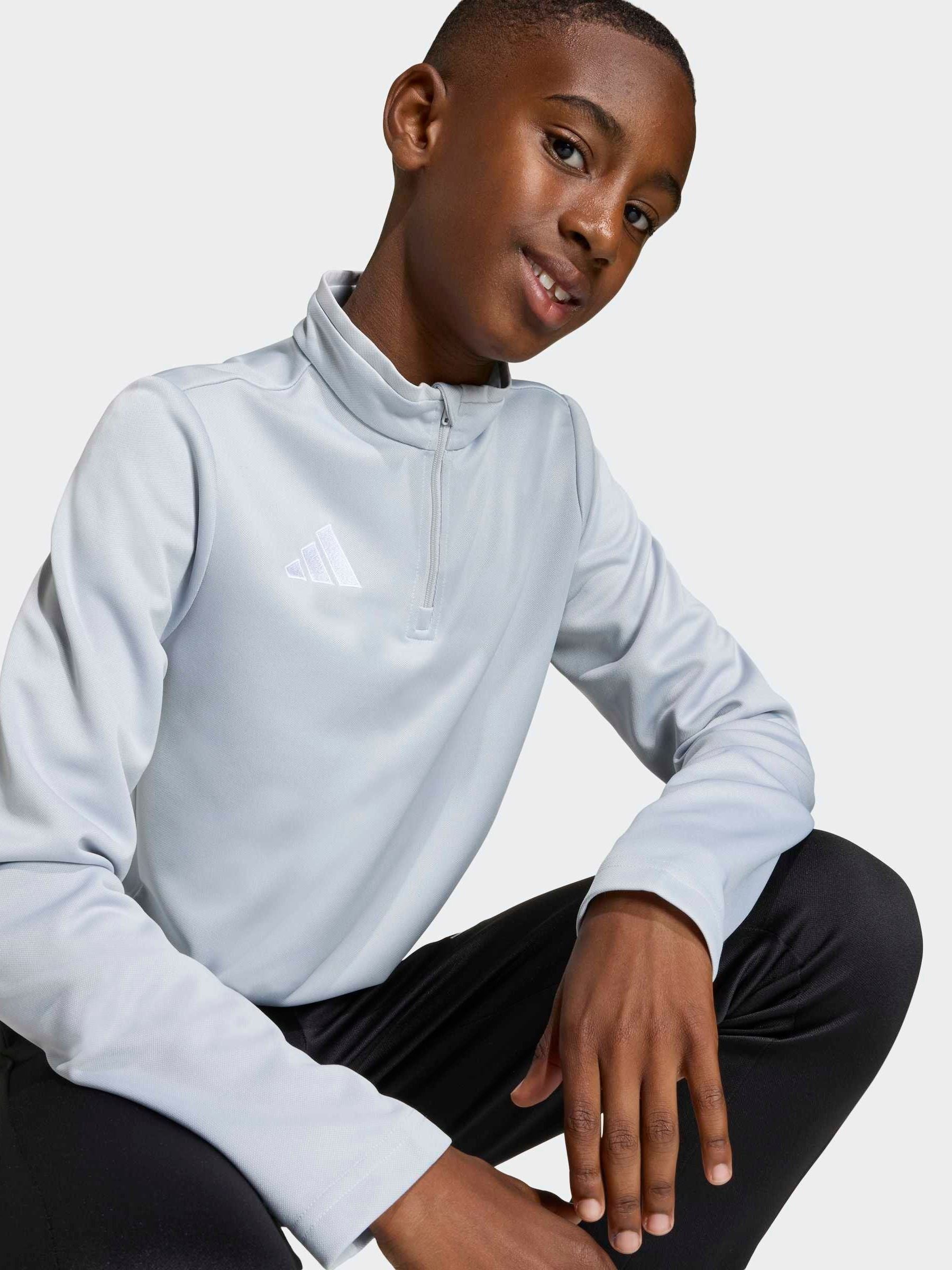 Dsiney Kidz - adidas Grey Entrada 26 Quarter Zip Training Top image 3