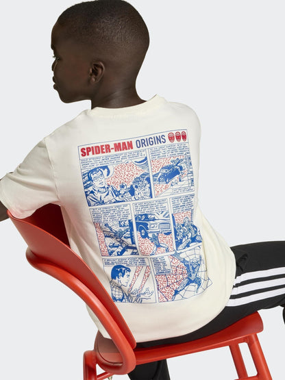 Dsiney Kidz - adidas White Marvel Spider-Man Graphic T-Shirt image 5