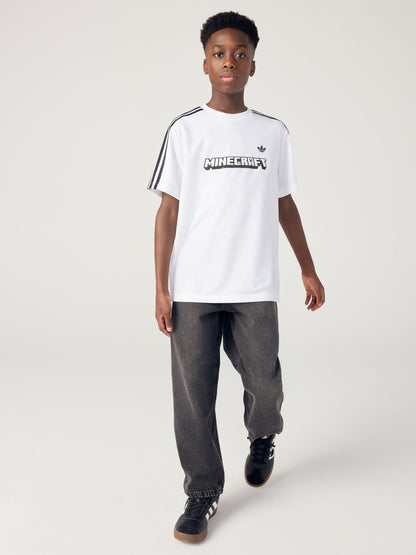 Dsiney Kidz - adidas Originals White Minecraft Jaqard T-Shirt Jersey image 2