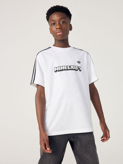 Dsiney Kidz - adidas Originals White Minecraft Jaqard T-Shirt Jersey image 5