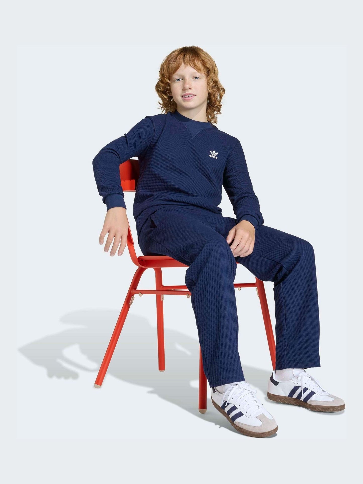 Dsiney Kidz - adidas Originals Blue Waffle Long Sleeved Top image 3