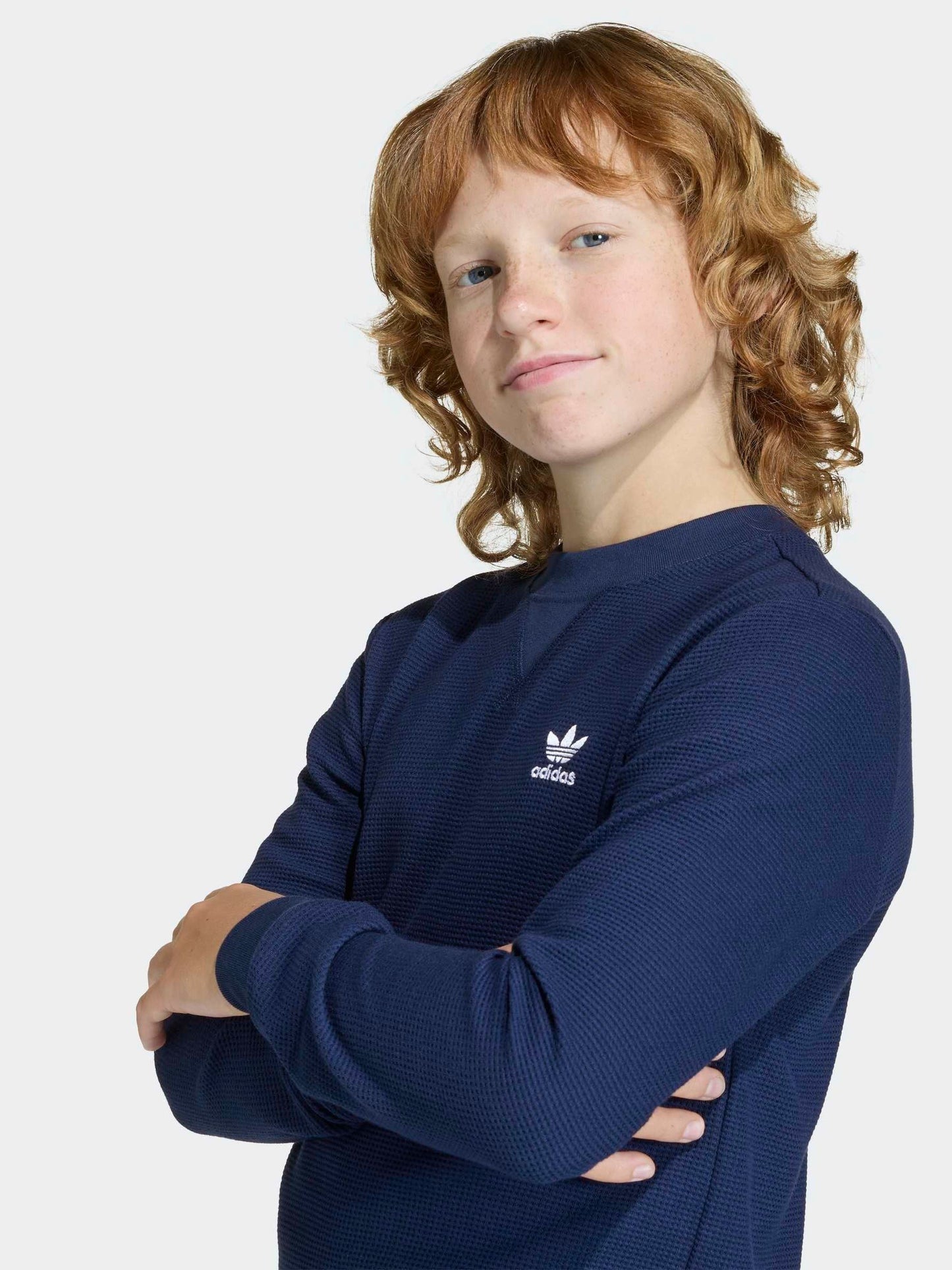 Dsiney Kidz - adidas Originals Blue Waffle Long Sleeved Top image 5