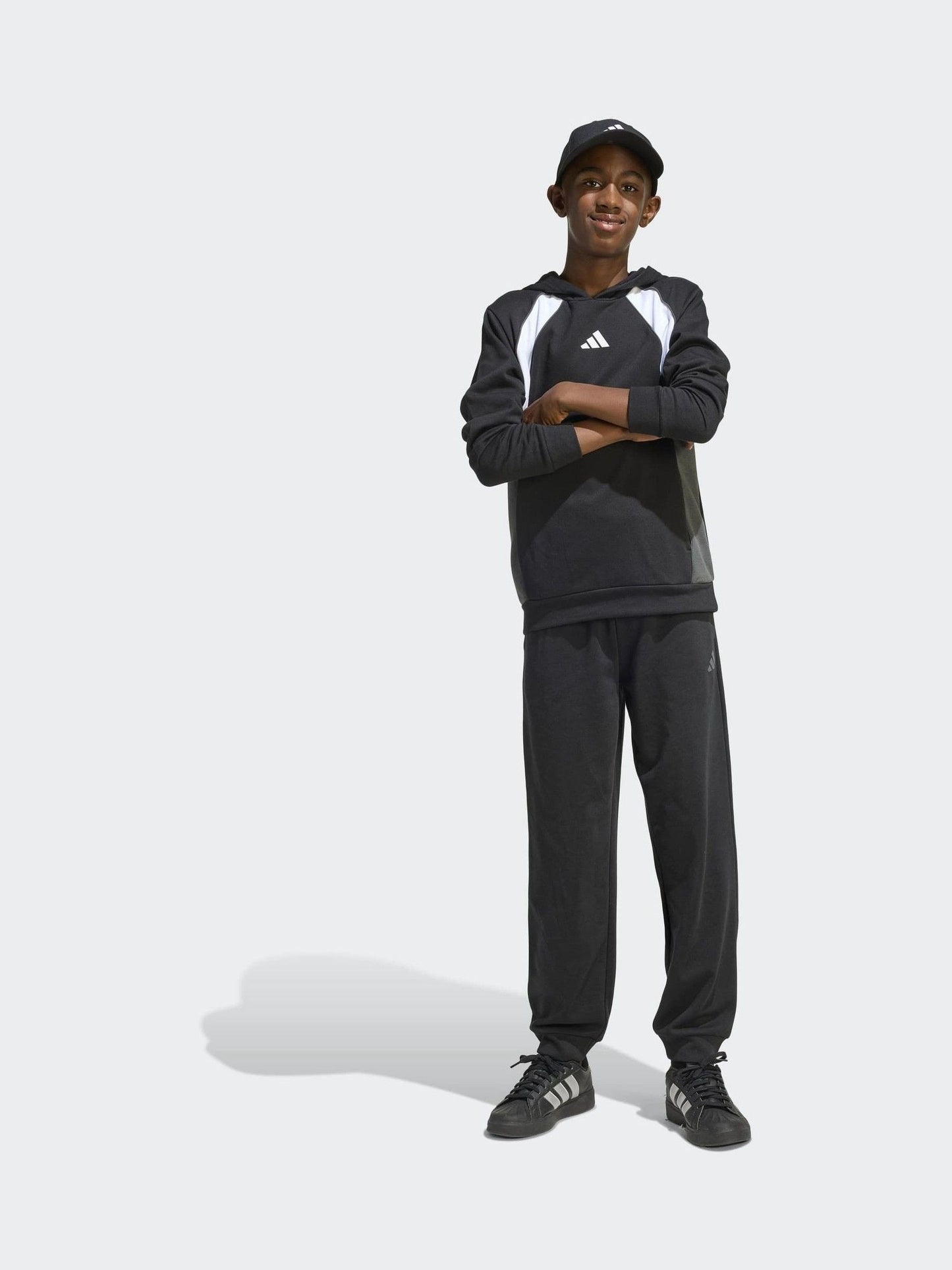 Dsiney Kidz - adidas Black Colour Block Hoodie image 3