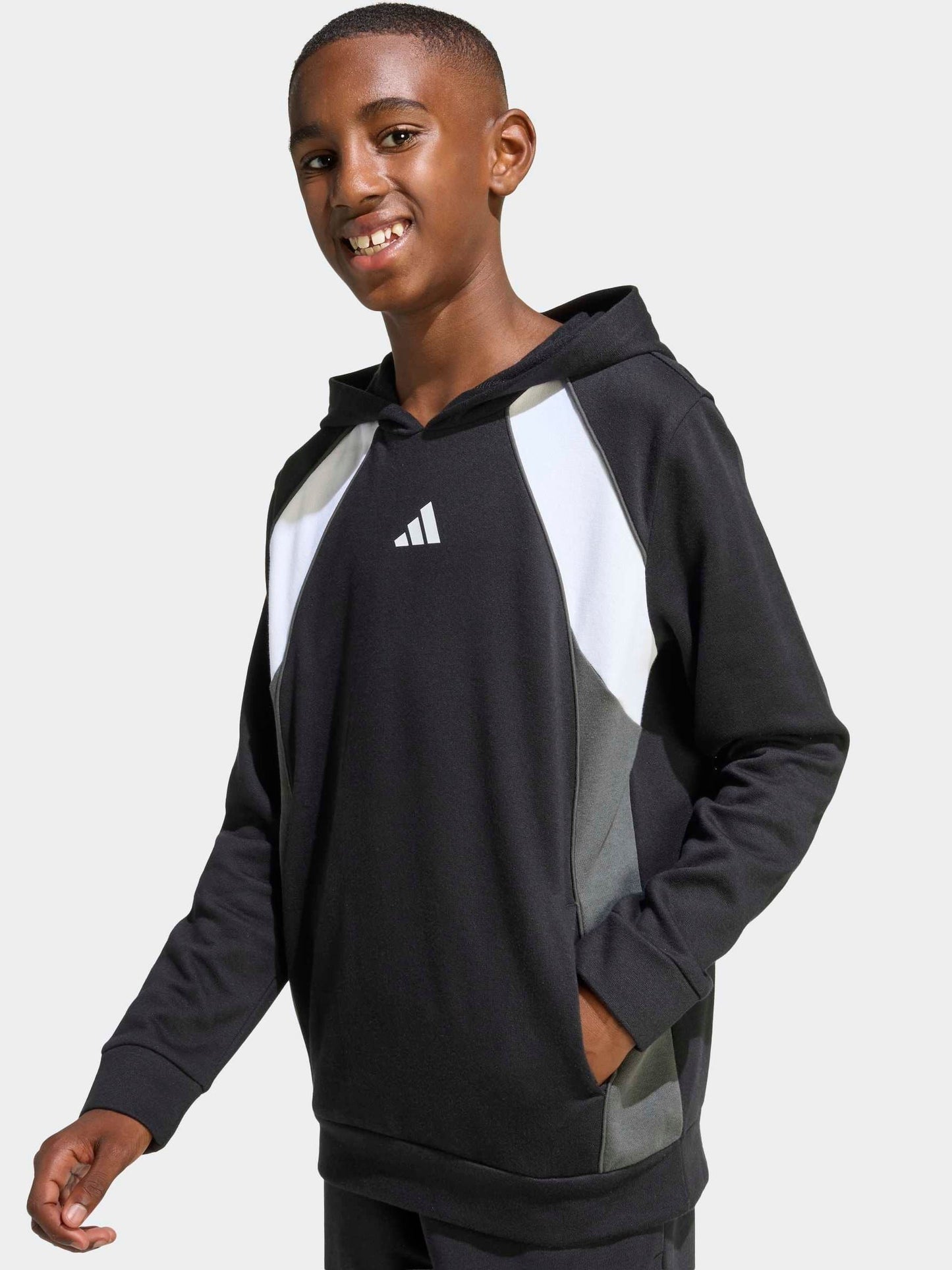 Dsiney Kidz - adidas Black Colour Block Hoodie image 4