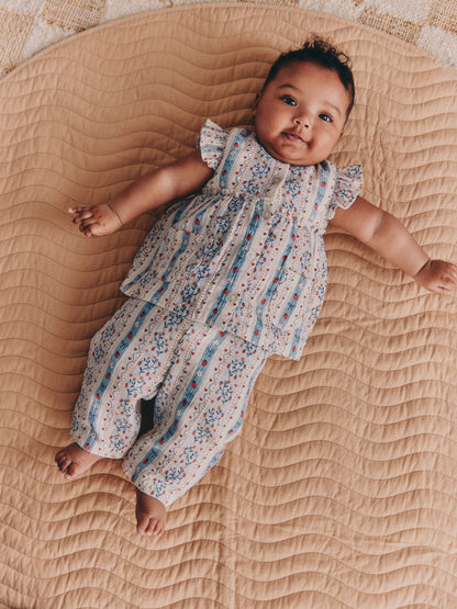 White Strawberry Baby Woven Top and Trousers Set 2 Piece (0mths-2yrs) image 2