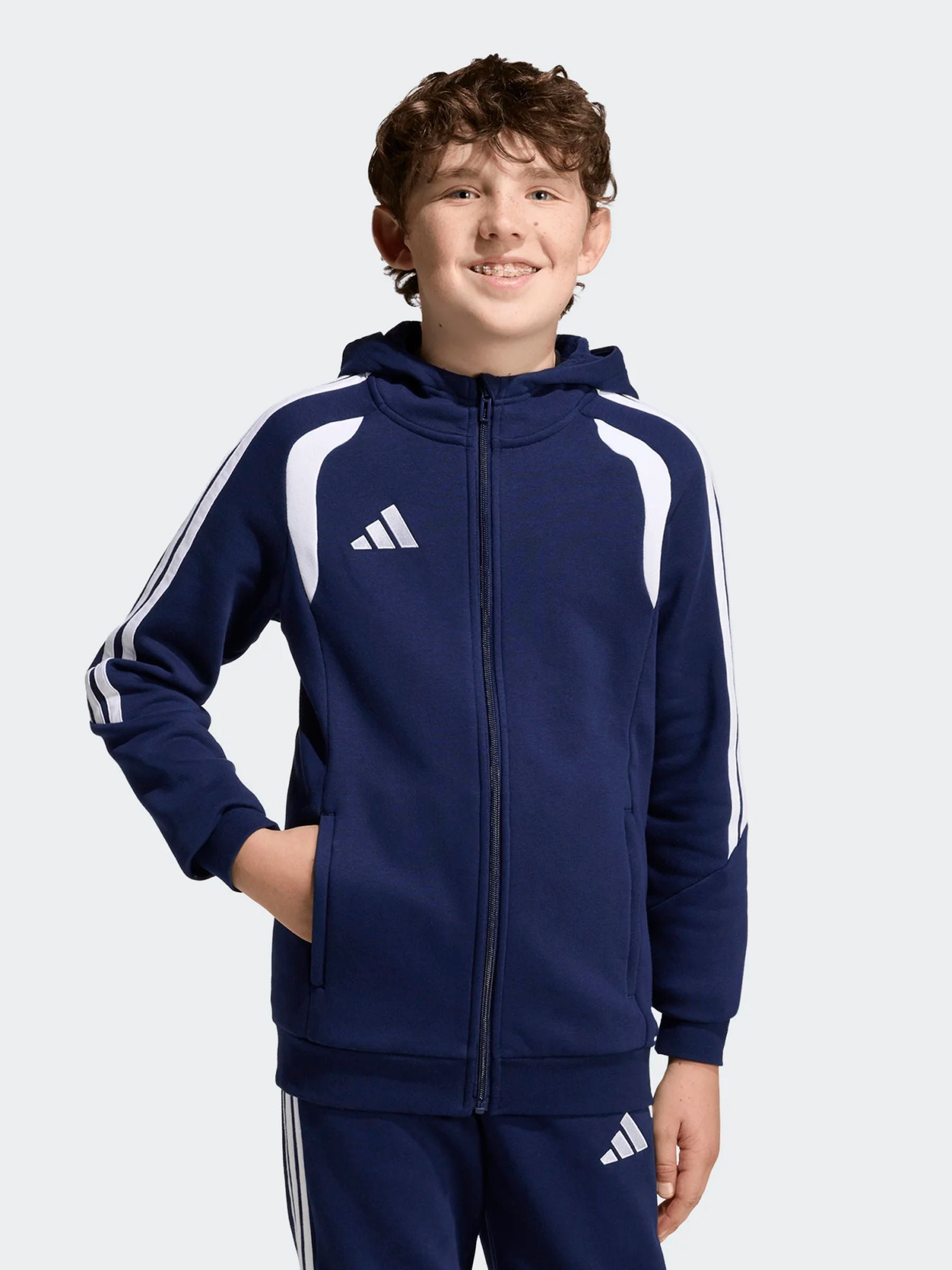 Dsiney Kidz - adidas Blue Tiro 26 League Zip Fleece Hoodie image 1