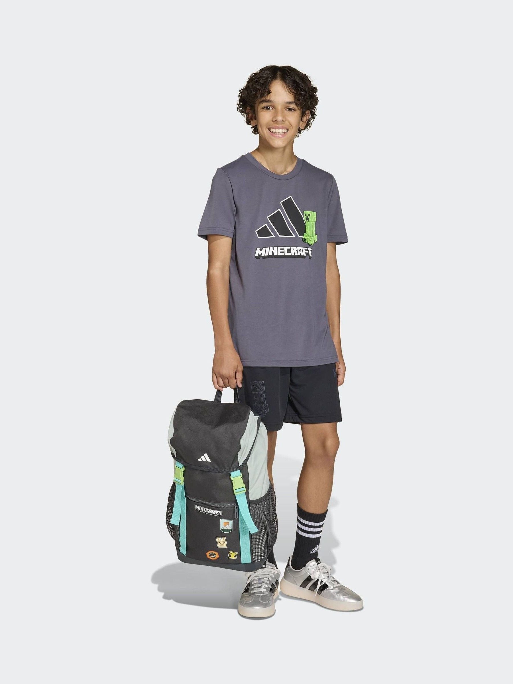Dsiney Kidz - adidas Grey Minecraft Training Climacool T-Shirt image 4